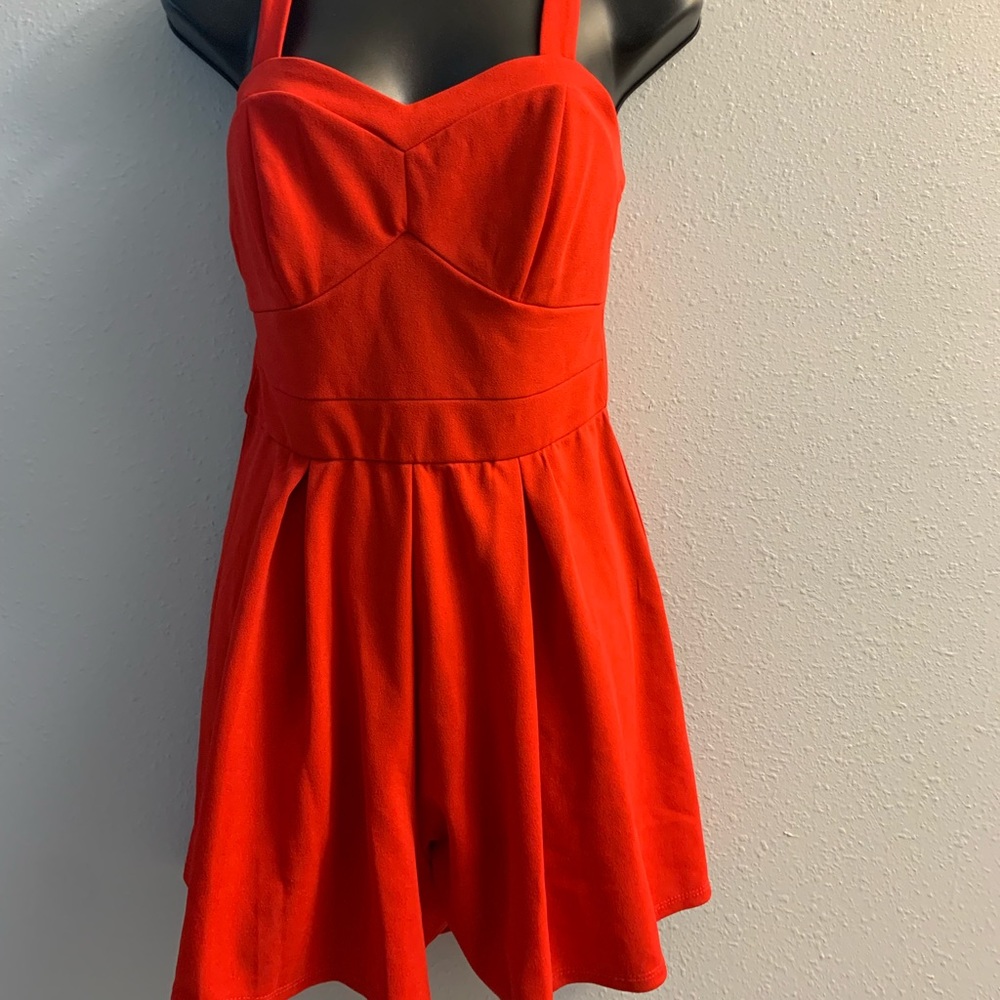 Bailey blue red romper size med guc #C63